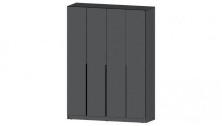 Шкаф 4-х створчатый Элегант, Графит 