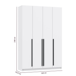 Шкаф 4-х створчатый 67.13 Брандо, белый