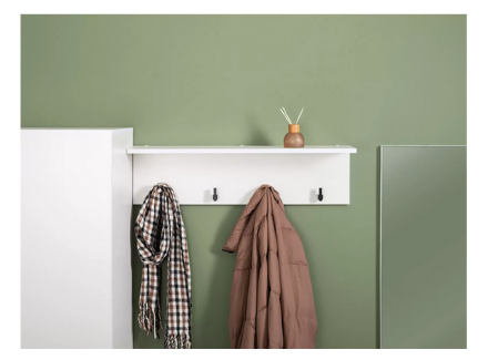 Вешалка с полкой Эйр, Белый 