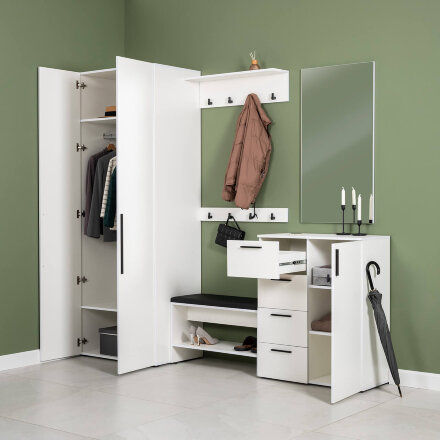 Модульная прихожая Эйр, Белый 