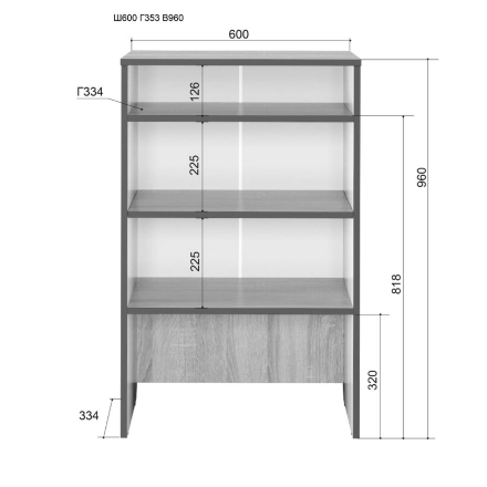 Тумба Эльза, ясень Анкор  