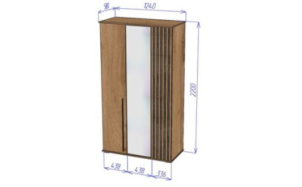 Шкаф 1240 мм 3-х створчатый Марракеш 